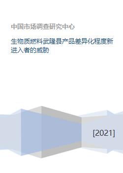 生物質燃料在武隆縣市場的產品差異化與新進入者威脅分析